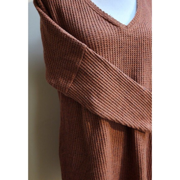 NWT Boho Waffle Knit Sweater Tunic Top Women's M - Picture 6 of 8